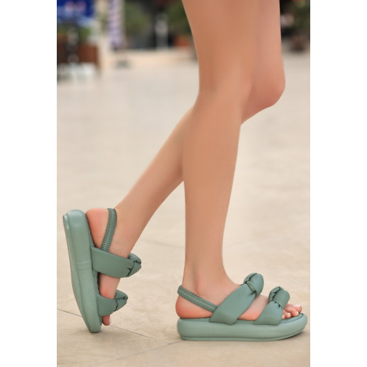 Mint Green Skin Sandals