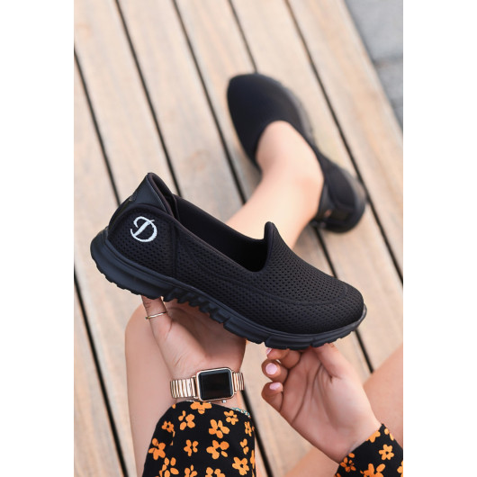 Black Stretch Ballerina Shoes