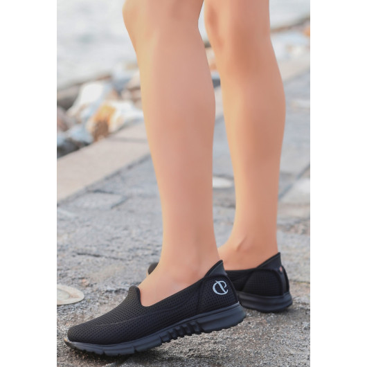 Black Stretch Ballerina Shoes