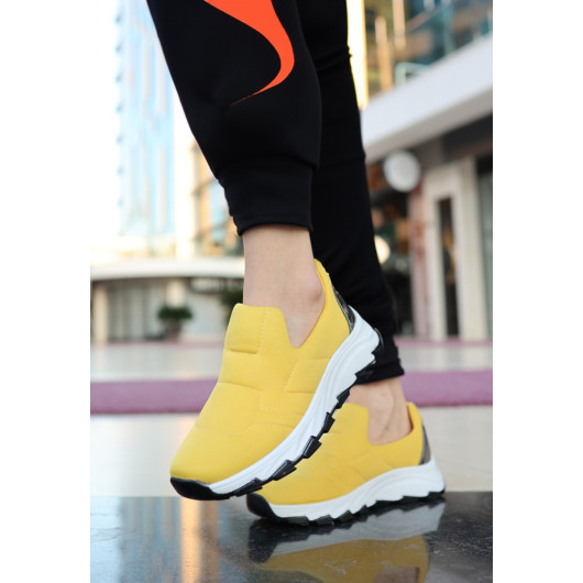 Mustard Stretch Sneakers