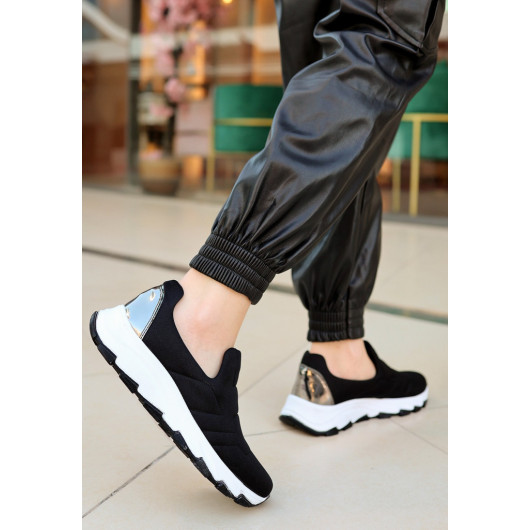 Black Stretch Sneakers