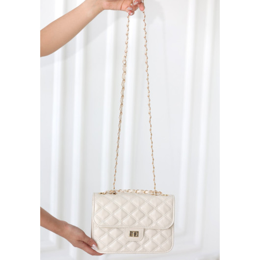 Beige Leather Bag