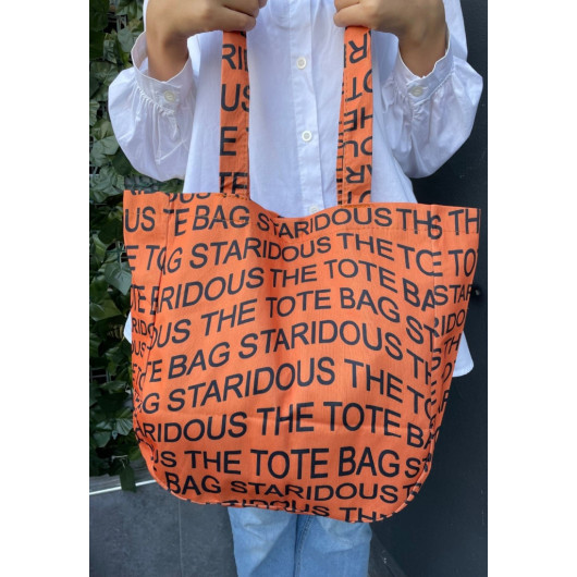 Orange Fabric Bag