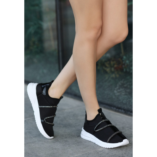 Black Stretch Sneakers