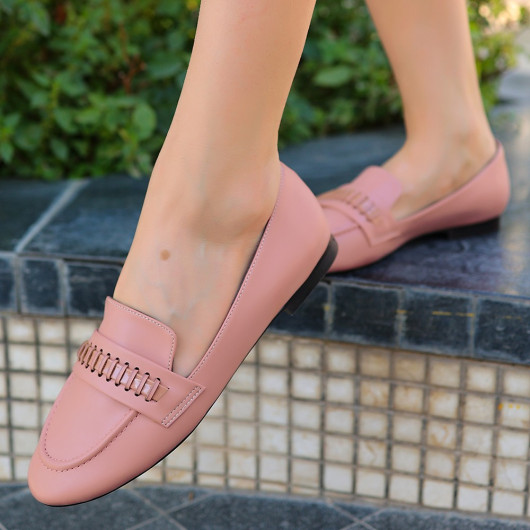 Powder Skin Ballerina Shoes