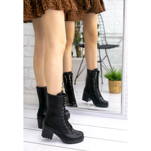 Black Skin Boots