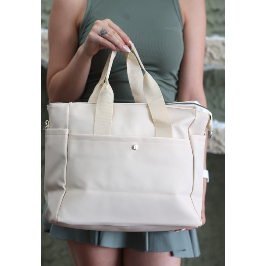 Beige Leather Bag