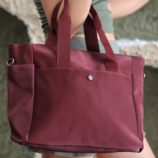 Claret Red Leather Bag