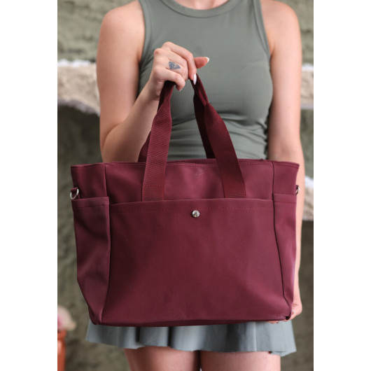 Claret Red Leather Bag