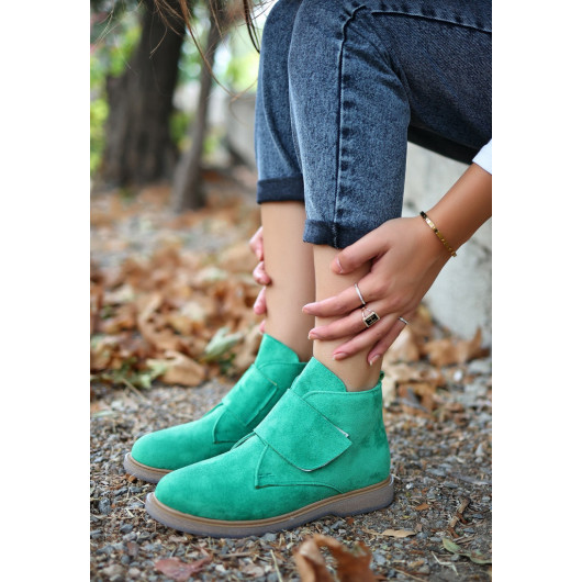 Green Suede Boots