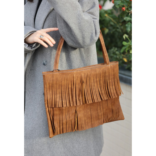 Tan Leather Handle Bag