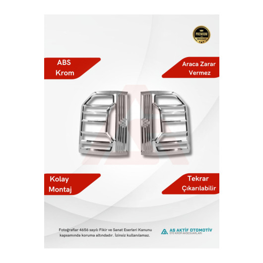 Van Stop Frame 2 Pieces 2015 And Above Abs Chrome