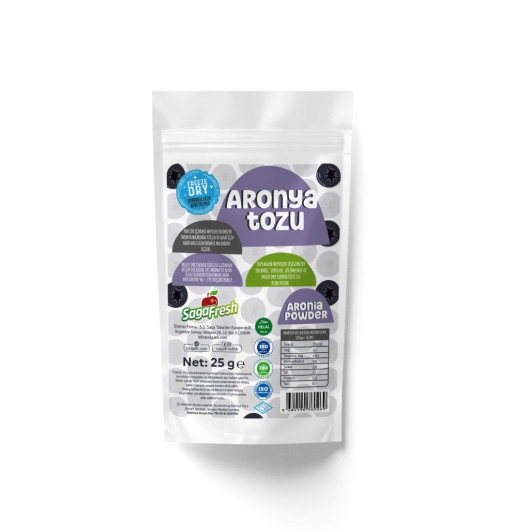 Freeze Dried Aronia Powder 25Gr