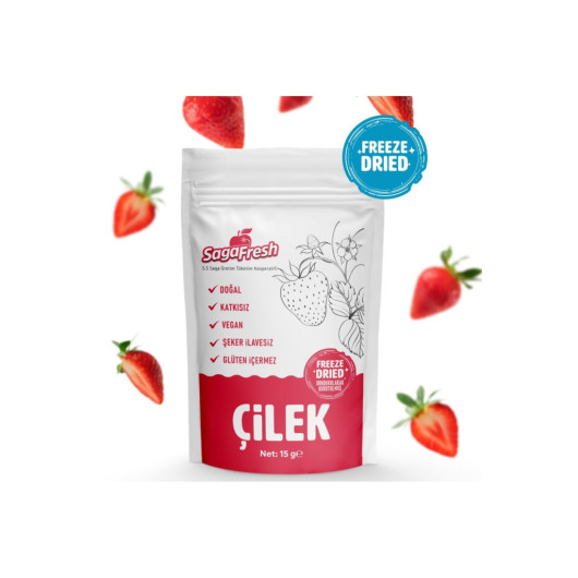 Freeze Dried Strawberry Slices 15G