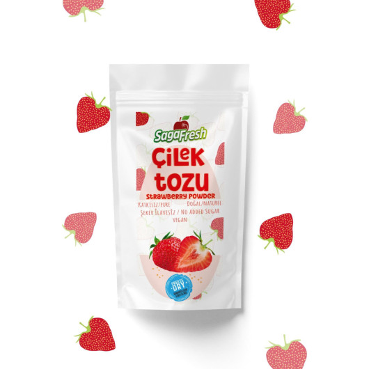 Saga Fresh Freeze Dried Strawberry Powder 25G