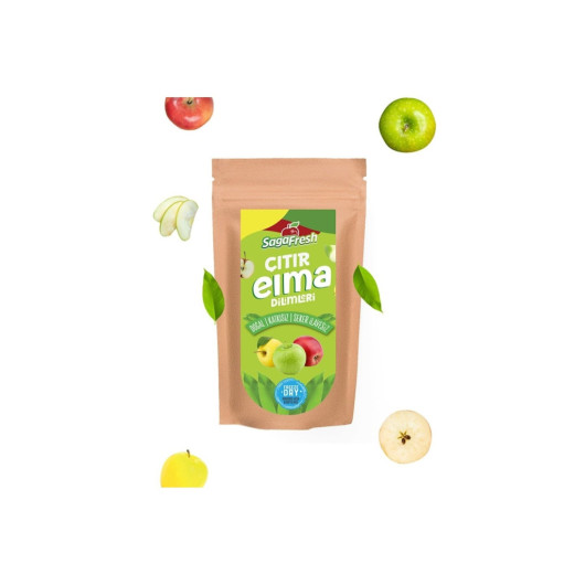 Saga Fresh Freeze Dried Apple Slices 50 G