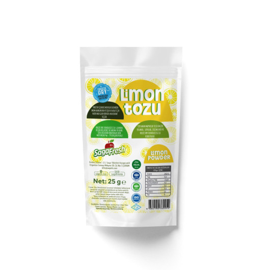 Saga Fresh Freeze Dried Lemon Powder 25G