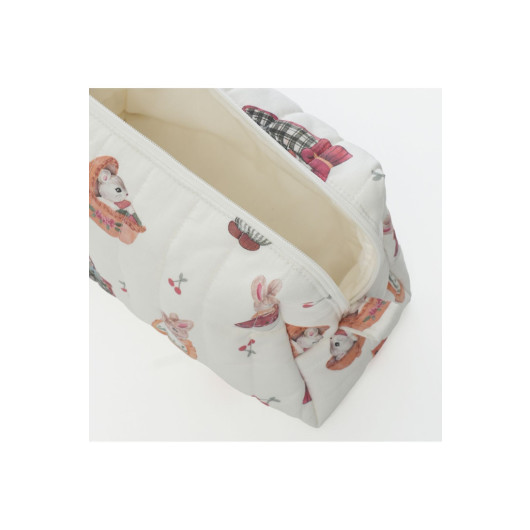 Rabbit And Cherry Patterned Baby Care Bag Large Size