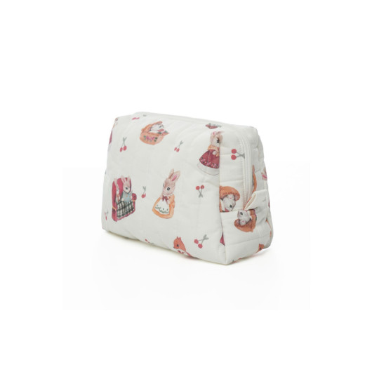 Rabbit And Cherry Patterned Baby Care Bag Large Size