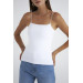 Basic White Crop Top With Rope Strap