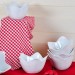 Dishes For Nuts In The Shape Of A Lily Flower 12 Cm 6 Pieces White Color