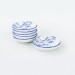 Nuts / Sauce Dish In Blue Ink Rings 13 Cm 6 Pieces - 19990/19991