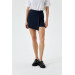 Women's Striped Navy Blue Shorts Skirt