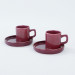 Dora . Red Plum Coffee Cups Set 4 Pieces For Two Persons