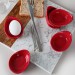 Dishes For Eggs 8 Cm 6 Pieces, Red Color Fluffy