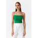 Green Crop Top With Rope Strap