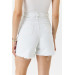 Denim Vest Shorts White Women's Suit