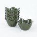 Nuts / Sauce Dish With Lily Flower Design Dark Green 12 Cm 6 Pieces