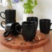 Mugs In Matte Black 9 Cm 6 Pieces Bulut