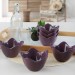 Lily Flower Nuts/Sauce Dish Purple 12 Cm 6 Pieces