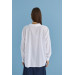 Oversize Long Sleeve White Women's Shirt