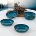 Dish For Nuts / Sauce In The Form Of Rings, Petrol Blue Color, 13 Cm, 6 Pieces