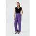 Pleated Palazzo Purple Women's Trousers