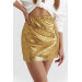 Sequined Gold Mini Skirt