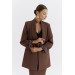 Shawl Collar Blazer Brown Women's Jacket