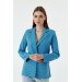 Low Back Blazer Blue Women's Jacket