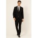 Men's Formal Suit Set Without Blazer Relaxed Fit Black Süvari 6 Drop