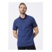 Süvari Wide Cut Printed Polo Neck Blue Men's T-Shirt