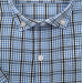 Wide Cut Short Sleeved Pocket Blue Men's Shirt