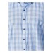 Süvari Loose Fit Full Cotton Blue Short Sleeve Men's Shirt