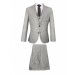 Gray Vest Slim Fit Suit - Süvari