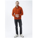 Süvari Hooded Zipper Collar Regular Fit Plain Tile Sweatshirt