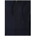Süvari Hooded Zipper Collar Regular Fit Plain Navy Blue Sweatshirt