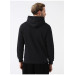 Süvari Hooded Zipper Collar Regular Fit Plain Black Sweatshirt