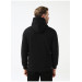 Hooded Collar Regular Fit Plain Black Sweatshirt