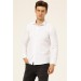 Süvari White Dobby Cuff Slim Fit Double Pattern Slim Fit Work Shirt/Narrow Fitting